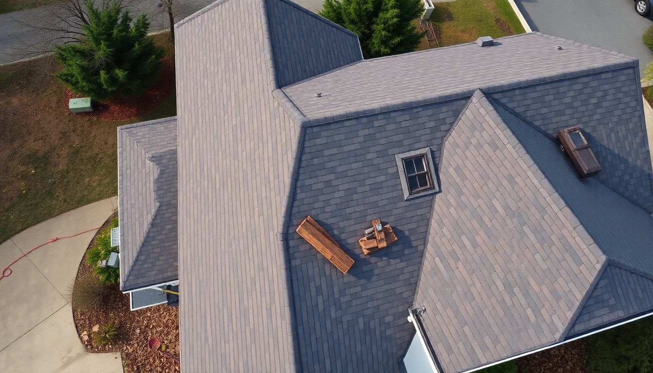 Completed roof replacement with new shingles