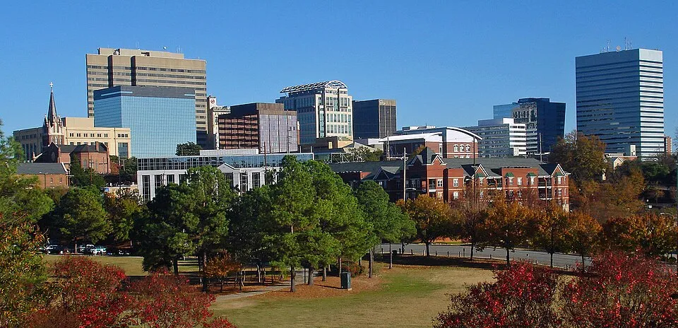 Columbia, South Carolina: Fall skyline of Columbia SC from Arsenal Hill