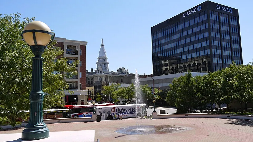 Lafayette, Indiana: Lafayette.downtown.Riehle.Plaza