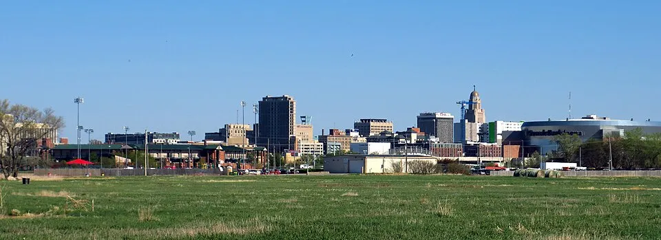 Lincoln, Nebraska: Skyline of Downtown Lincoln, Nebraska, USA (2023)