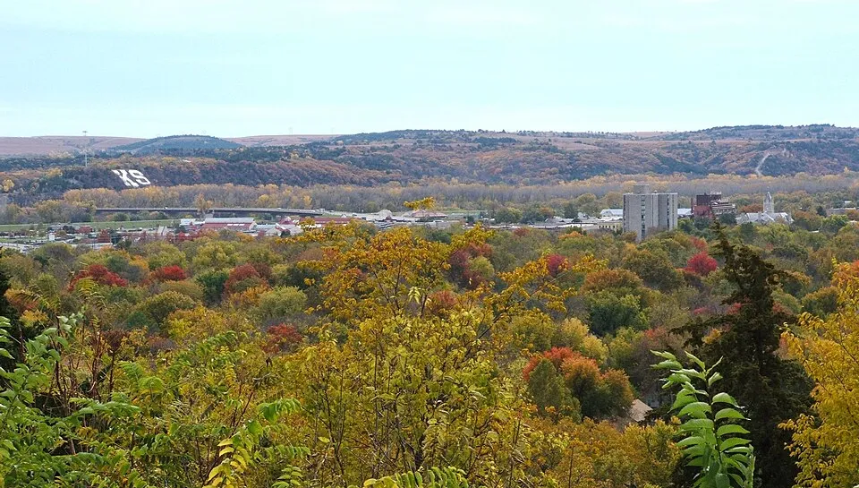 Manhattan, Kansas: Manhattan Kansas Downtown overhead
